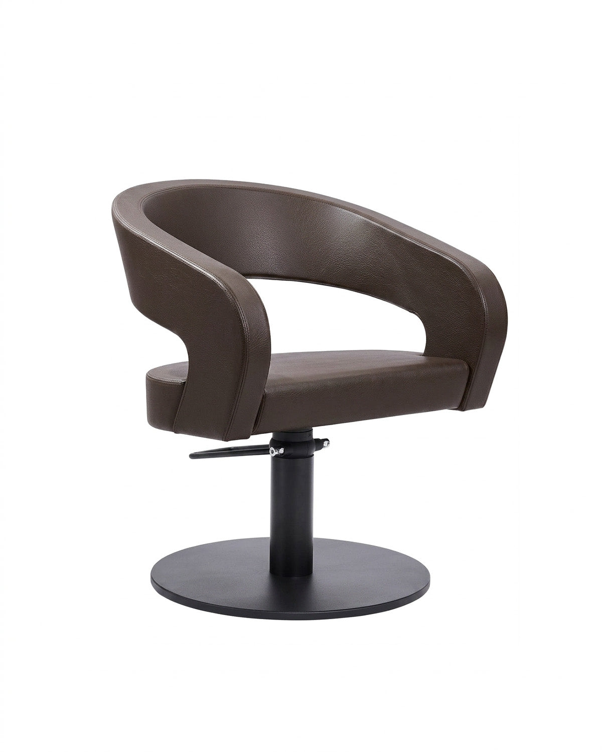 Greiner 50 - Brown styling chair with black round base